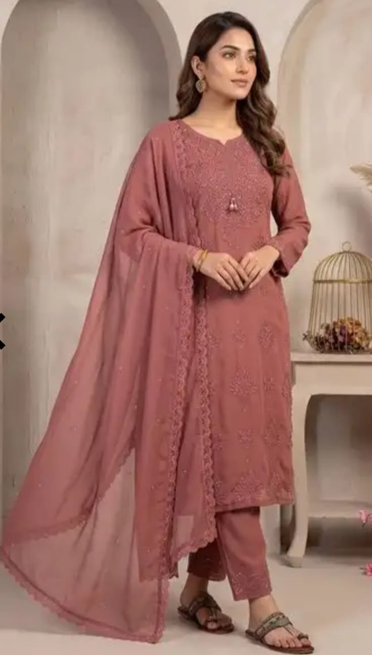 Dusty Rose Straight Kurta